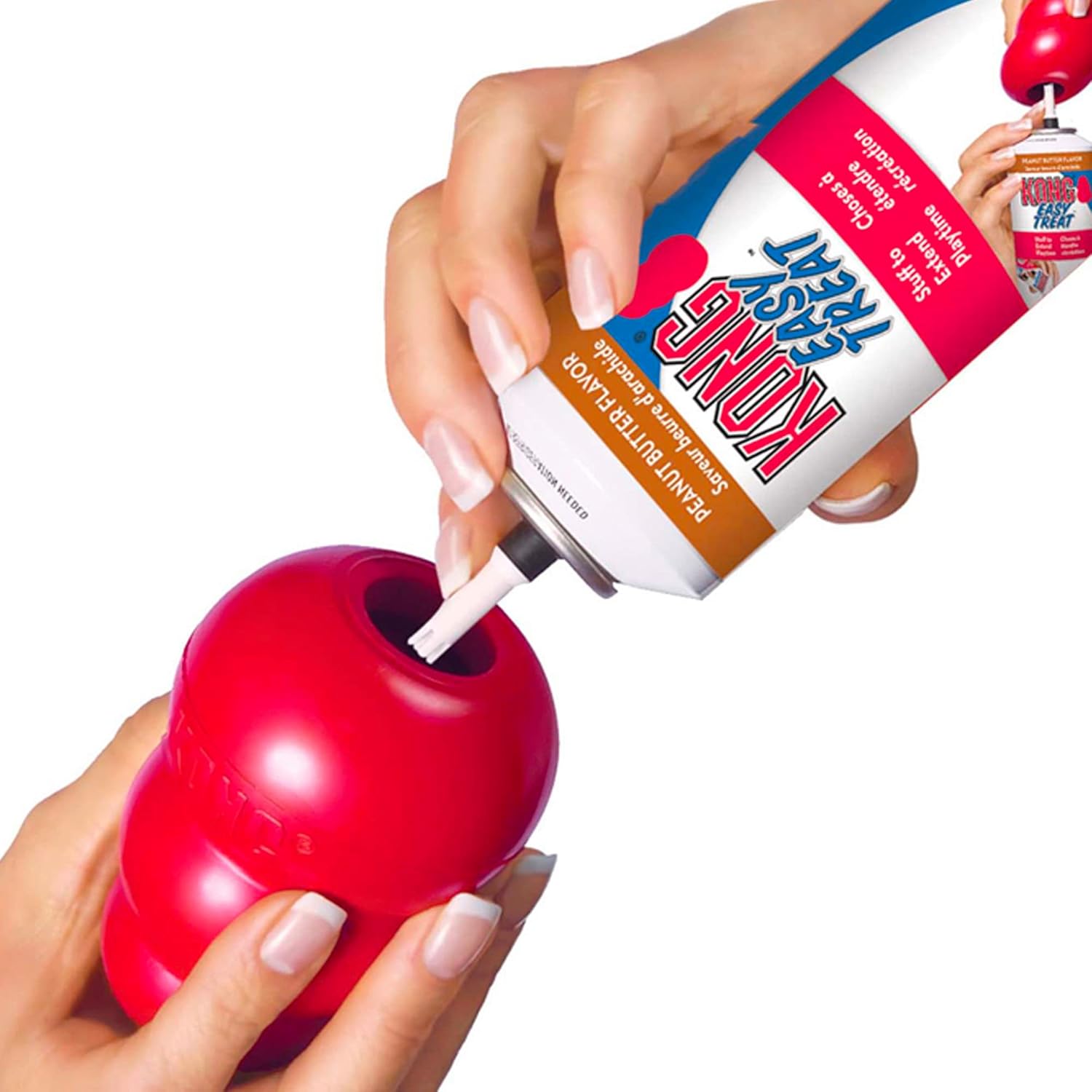 Classic Stuffable Dog Toy - Fetch & Chew Toy for Dogs - Treat-Filling Capabilities & Erratic Bounce for Extended Play Time - Durable Natural Rubber Material - for Medium Dogs