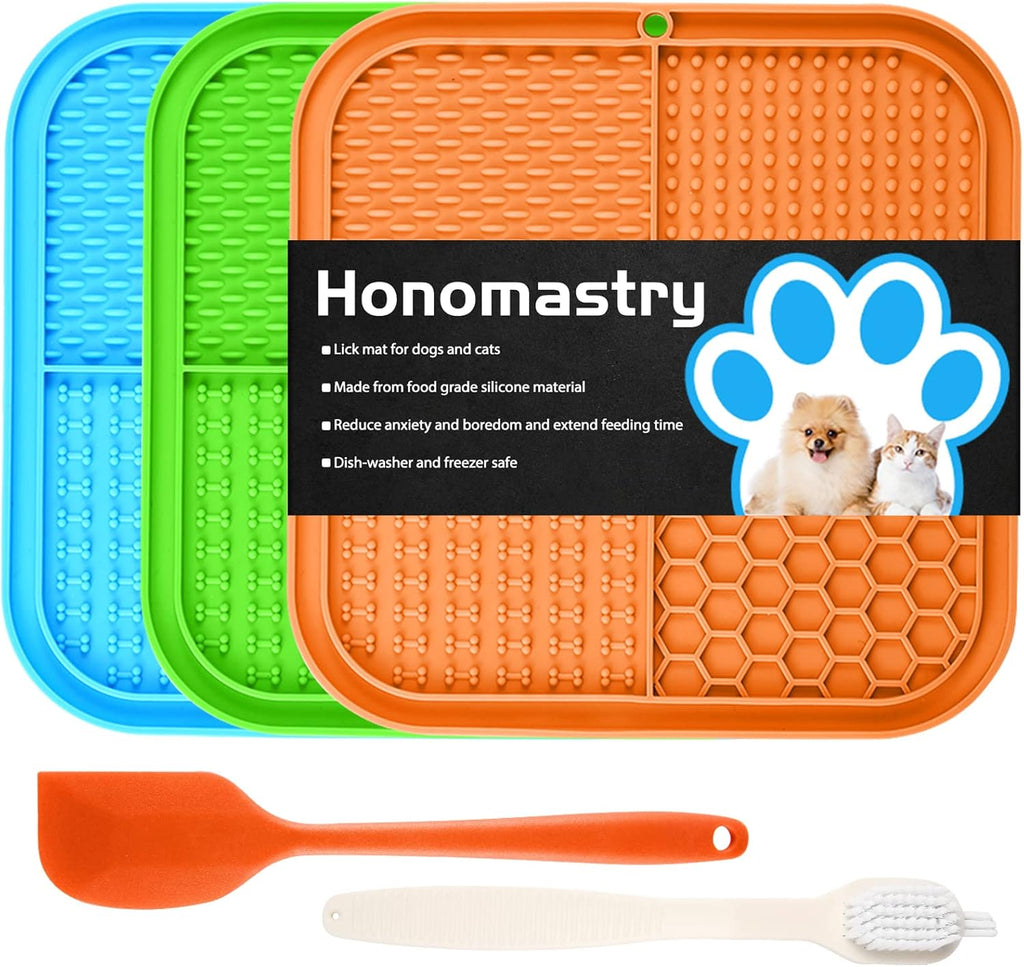 Lick Mat for Dogs, Premium Lick Pad with Suction Cups for Dog Anxiety Relief, Slow Feeder Dog Bowls, Bathing, Grooming and Training.